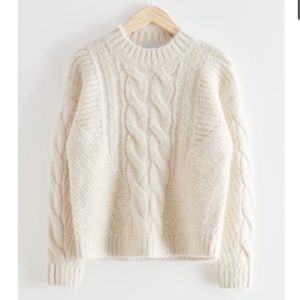 & Other Stories Wool/Alpaca chunky cream sweater size M